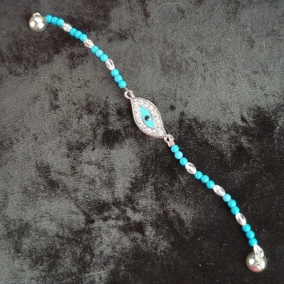 Ladies Evil Eye Bracelet For Small Wrist - Picture 4 of 6
